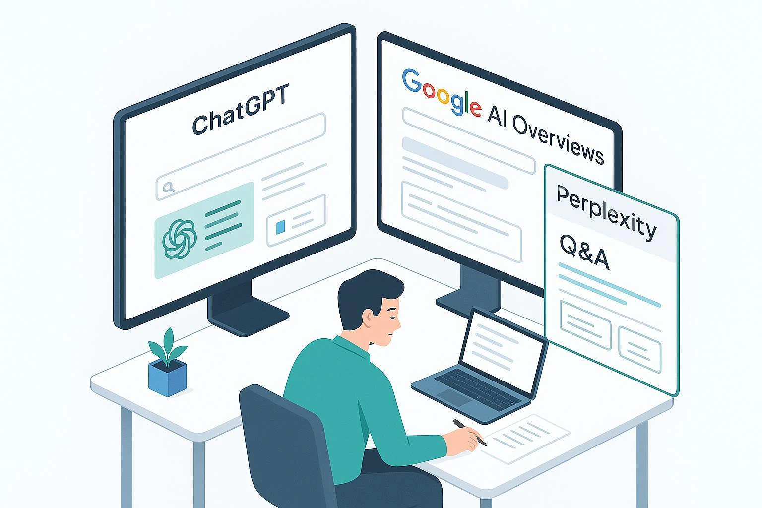 Generative Engine Optimization services for improving brand visibility across ChatGPT, Google AI Overviews, and Perplexity